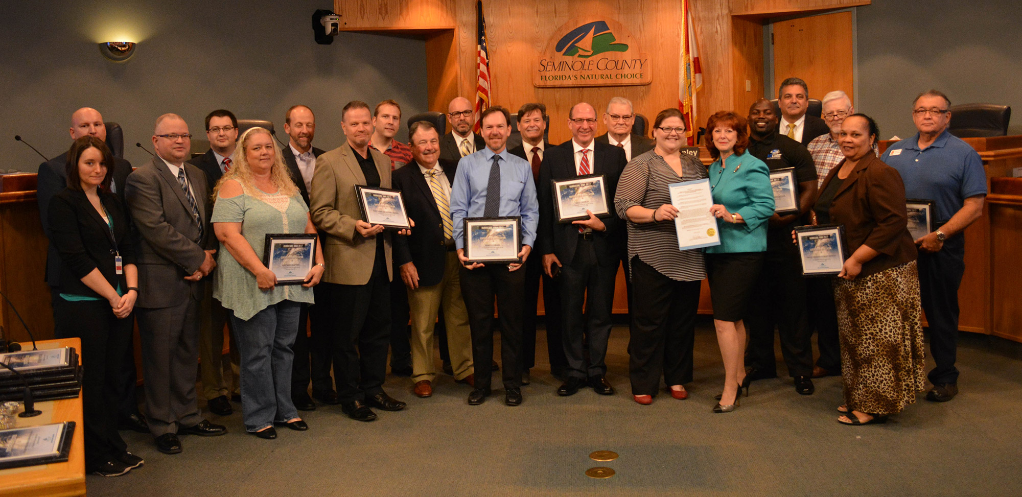 Seminole County award recognition group photo